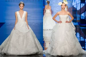 Vestido de noiva com corte império e detalhes em renda