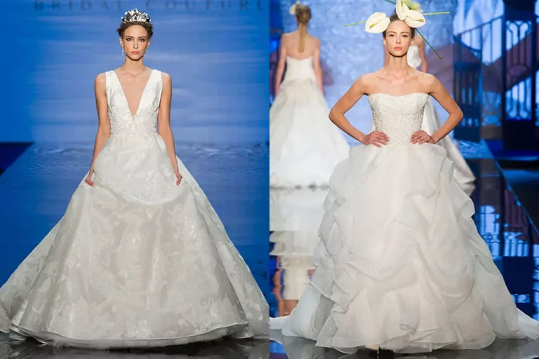 Vestido de noiva com corte império e detalhes em renda